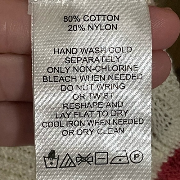 Foxcroft Women Knit Vest Size Large White Nico Striped Open Front Longline Boho - Picture 9 of 13